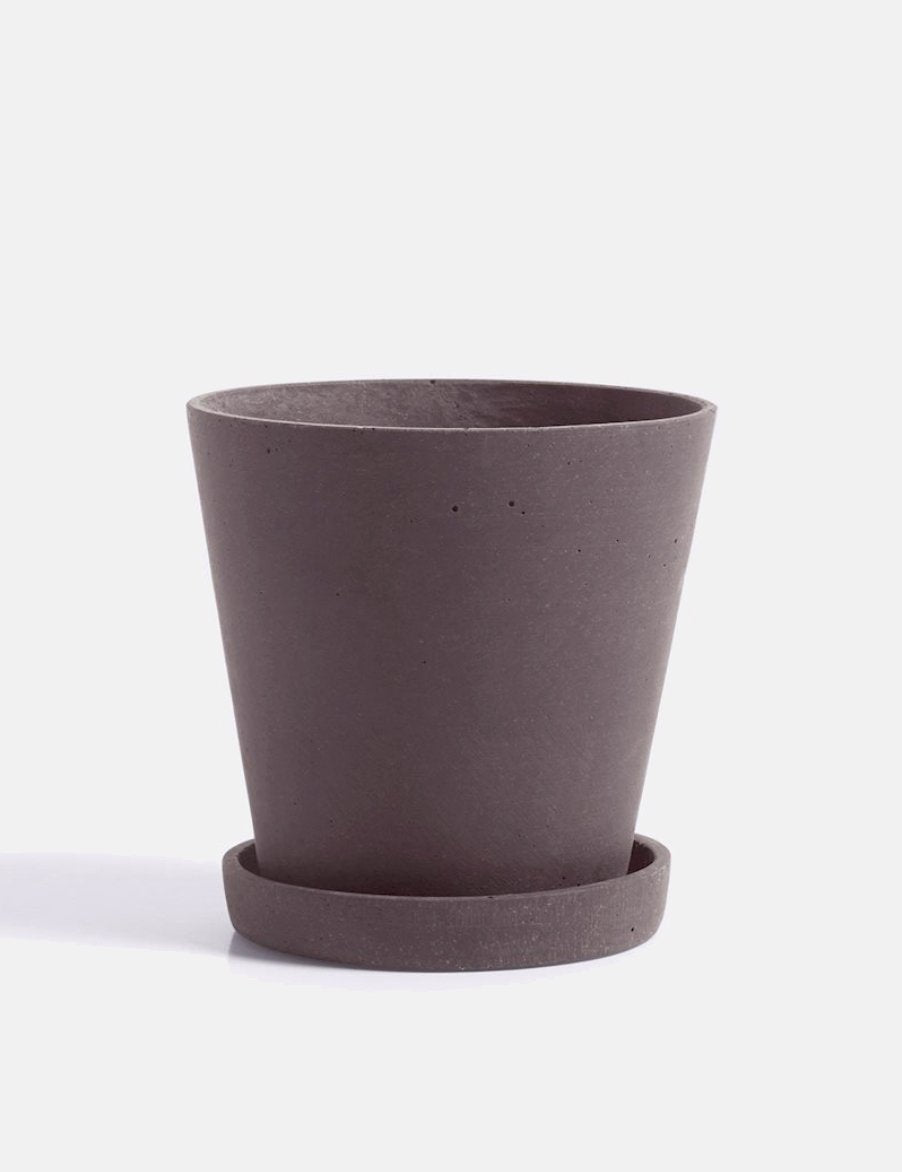 Flowerpot with Saucer - #color_burgundy