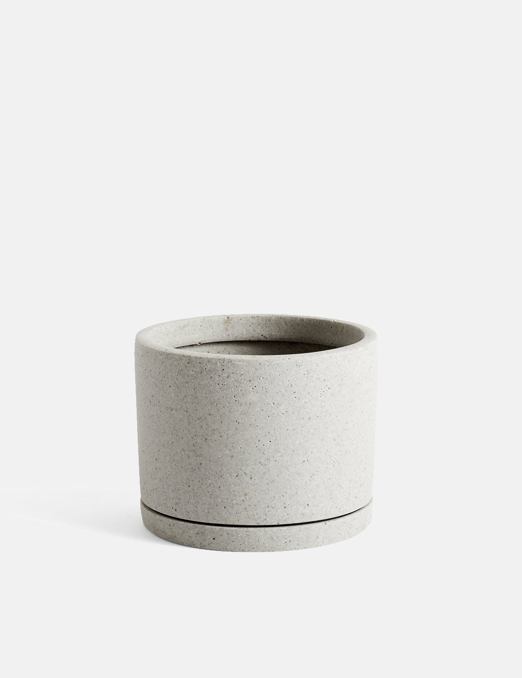 Plant Pot with Saucer - #color_grey
